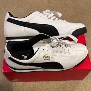 Puma Roma White Black Sneakers